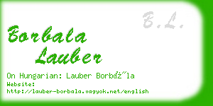 borbala lauber business card